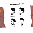 stencil template for beard - 03 v18-02.png STL file Adjustable Rotating Men Beard Shape Styling Template Comb All-In-One Beard Stencil sc-03 3d print cnc・3D printer model to download
