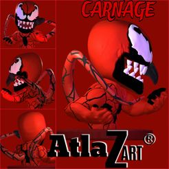 PicsArt_09-15-10.26.03.jpg Fichier STL CARNAGE BUST・Modèle à imprimer en 3D à télécharger