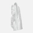 5.png Estátua da Virgem Maria, figura a rezar com auréola, decoração religiosa