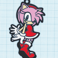 STL file Amy Rose Sonic the hedgehog cutting・Template to download and 3D  print・Cults