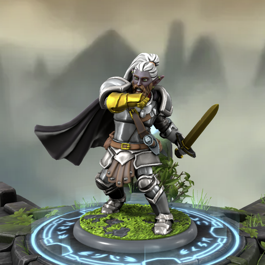 Paladin, D&D Character 3D model