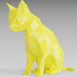 01.png OBJ file Sad cat・3D printing template to download, Vincent6m