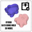 1.-GHOST-HYBRID-MOLD.jpg Molde de bomba de banho fantasma