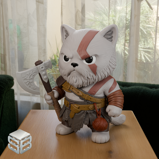 Kratos Cat - Decorative Figure [STL/3MF]