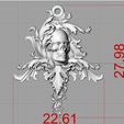 Screenshot_3.jpg skull pendant with patterns jewelry 3D print model