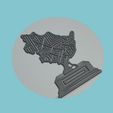 a_176.jpg Guyana Map Medallion CNC Guyana 3d CNC Model