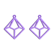 D10.stl DND Dice outline earrings