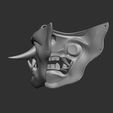 6.jpg Half Samurai Mask 3D print model