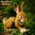 painted-0212-copy.jpg Bunny Rabbit articulated figure, print-in-place, cute-flexi