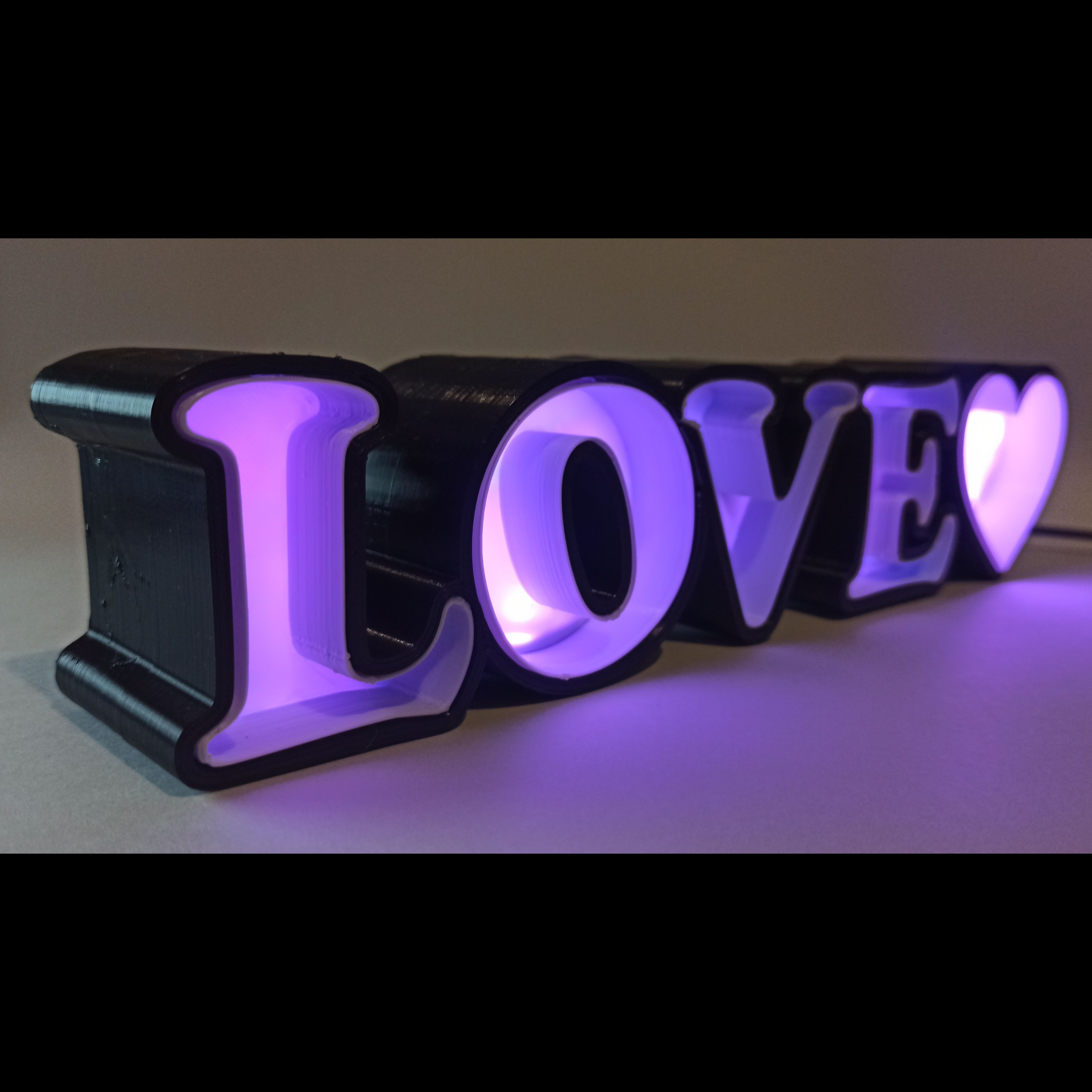 Download STL file Love lamp for led strip • 3D printing design ・ Cults