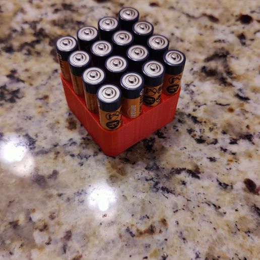 AAA Battery Holder – 16-Slot (4×4 Grid)