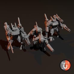 WholeArmy_30.jpg Бесплатный STL файл Отряд космических коммунистических мехов за 300р для Grimdark Future: Огневой бой・3D-печать объекта для загрузки