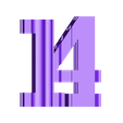 14.stl STL file Text Flip: Numbers 0-20・3D printing model to download