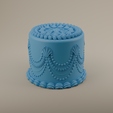 12.png Verzierte Torte STL - Silikonform Master Modell