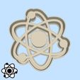 60-2.jpg Science and technology cookie cutters - #60 - atom (style 1)