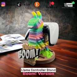 PhotoRoom_20230520_175934.jpeg Archivo STL ¡Soporte para mando Llama - BOOM!・Diseño de impresora 3D para descargar