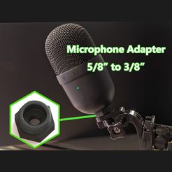 PXL_20220911_092217102-main.jpg Microphone Adapter 5/8” to  3/8” Mic to Tripod (Compatible for Razer seiren mini and others!)