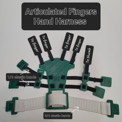 20220916_201005.jpg Descargar archivo STL gratis Dedos articulados Arneses de mano・Modelo para la impresora 3D