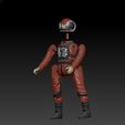 ScreenShot922.jpg Star Wars .stl B-Wing Pilot .3D action figure .OBJ Kenner style.