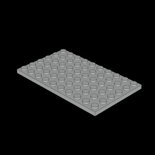 Lego Compatible (3033.dat) Plate 6 x 10 | 3D Printable STL 3D model preview