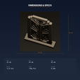 04_dimensions.png Art Deco Geometric Panel - 3D Printable STL File