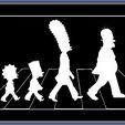 beatlesimpsons.jpg The Beatles Simpsons wall picture for led light led rgb wall picture