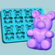 bh.png Jelly Candy Molding Bear Heart - Gummy Mould