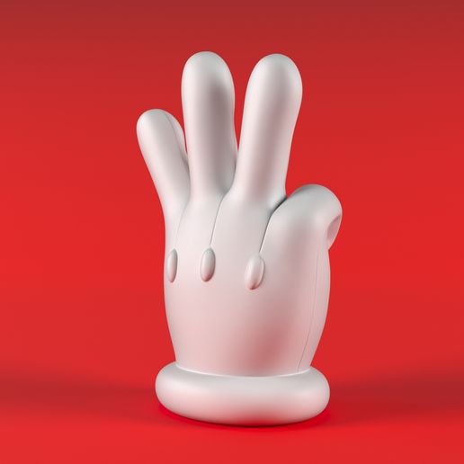 Mario Hand - Three・ STL File for 3D printing・Cults