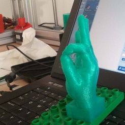 hand-ok.jpg Free STL file Hand ok on Duplo compatible・3D printing design to download