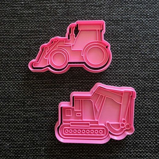 Excavator cutting set, machines 3D model