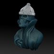 Shop3.jpg Lamp, light, lighting for the wall Skull with woolly hat Eyes closed
