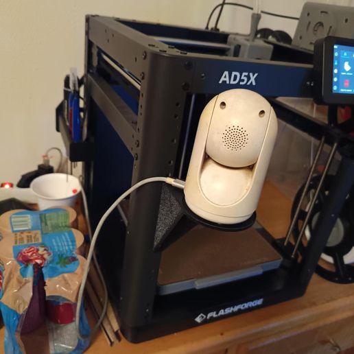 360° camera support for printer