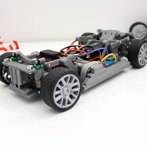 🚗 Universal adjustable 1/10 chassis RC Car・ 3D File for 3D printing・Cults