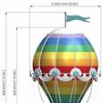 DIMENSION-WITH-OPTION-3.jpg 3D file BUNDLE Hot Air Balloon・Model to download and 3D print