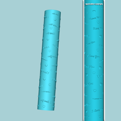 i.png STL-Datei Textur-Rolle 48 Ich liebe dich - Fondant Dekoration Maker・3D-Drucker-Vorlage zum herunterladen