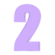 NUMERO 2.stl PACK LED NUMBERS FROM 0 TO 9 - SIGN - POSTER