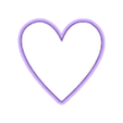 heart thin modern 3.5in.stl 4 sizes - Thin Modern Heart Shape Cookie Cutter - SHARP cutting edges - So Versatile!