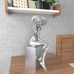 36.effectsResult.png STL file Woman Seated Sculpture・3D printer model to download