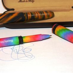 Rainbow__Tiger_Pens_display_large.jpg Free STL file Ball Point Pen・3D print design to download, staffert