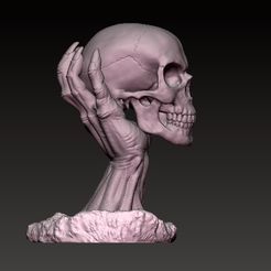 mano 1.jpg 3D file skull hand・3D printing design to download