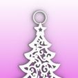 arbol con arabescos 3d.jpg Christmas Tree Ornament