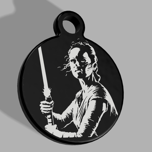 ⭐ Star Wars - Rey Keyring・ STL File for 3D printing・Cults