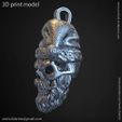 Santa_skull_vol1_Pendant_k4.jpg Santa claus skull vol1 pendant