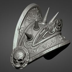 Lich-King-Armor-Left-shoulder.jpg Archivo STL World of Warcraft - Armadura del Rey Exánime - Hombro izquierdo・Design para impresora 3D para descargar