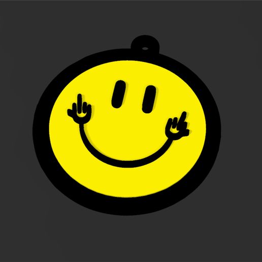fuc4y0u face keychain 3D model