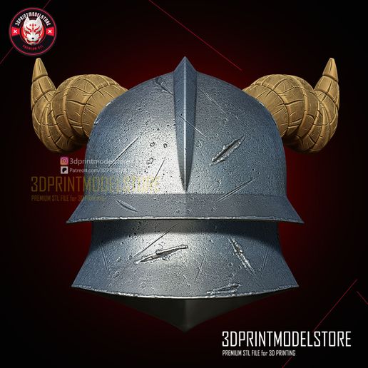 Dungeon-Meshi_Delicious_in_Dungeon_Senshi_Helmet_Broken_Cosplay_Props_3D_Print_Model_Store_STL_File_.jpg Senshi Helmet Battle Version - Dungeon Meshi Cosplay - Delicious in Dungeon