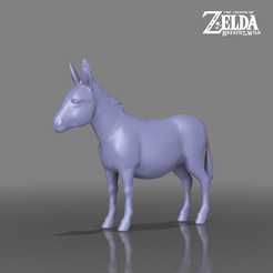 donkey.png Archivo STL Donkey - The Legend of Zelda - Breath of the WIld・Diseño imprimible en 3D para descargar