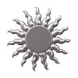 Sun-relief-08.jpg Sun onlay relief 3D print model