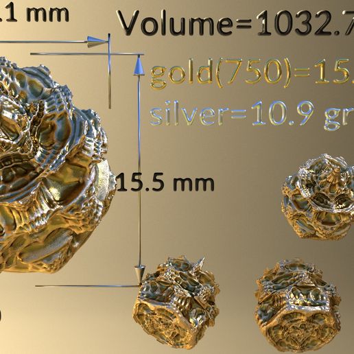 16 fractal shapes for 3d printing 3D model