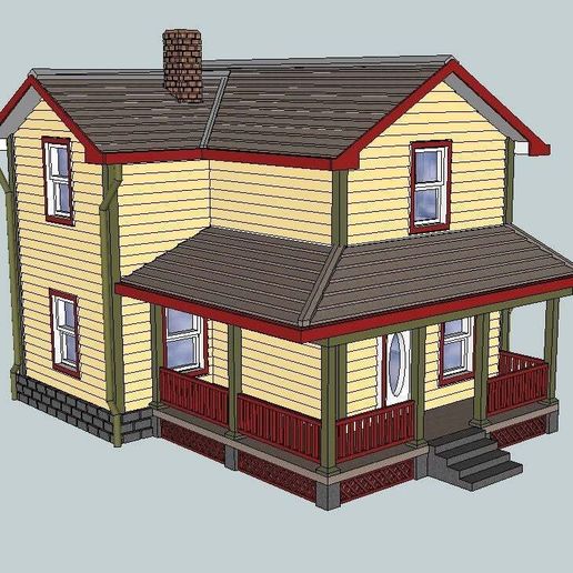 1.jpg HO Scale Modern House 159